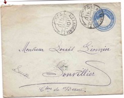 EGYPTE ALEXANDRIE 1899 Entier Postal Lettre Pour La Suisse Sonvillier Canton De Berne - Brieven En Documenten