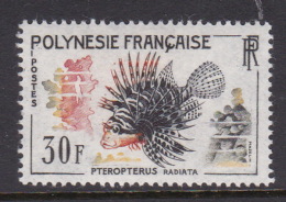 French Polynesia SG 26 1962 Fishes, 30F Radial Lionfish, MNH - Ungebraucht