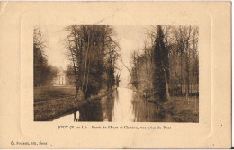 JOUY BORDS DE L'EURE ET CHATEAU VUE PRISE DU PONT - Jouy