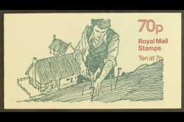 1978 70P BOOKLET COUNTRY CRAFT Series "Thatching" (Design No2) Rare Selvedge At Left, SG FD3A, Very Fine Complete... - Other & Unclassified