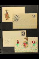 VALENTINE CARDS Early To Mid Period Cards And Scraps Including An 1871 Card With Original Stamped Wrapper. (approx... - Other & Unclassified