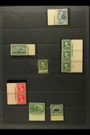 1893 - 1901 NEVER HINGED MINT IMPRINT STAMPS. A Beautiful Group Of Stamps, Each With Selvage Showing Full Or Part... - Other & Unclassified