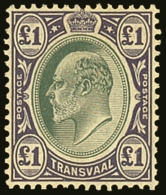 TRANSVAAL 1903 £1 Green And Violet, Ed VII, SG 258, Very Fine And Fresh Mint. Lovely Stamp. For More Images,... - Sin Clasificación