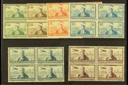 SYRIA 1942 Independence Complete Set Inc Airs (SG 358/63, Yvert 260/63 & 94/95), Fine Never Hinged Mint BLOCKS... - Altri & Non Classificati