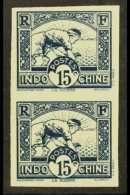 INDO-CHINA 1931-9 15c Blue, Imperf Vertical Pair Yv 162Aa NHM For More Images, Please Visit... - Altri & Non Classificati