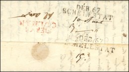 Lettre Avec Texte De Paris Le 3 Août 1819 Pour Colmar Réexpédiée à... - Otros & Sin Clasificación