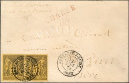 Càd T 18 MORTAGNE-S-HUINE / ORNE / N° 93 Paire Sur Lettre Chargée Au 1er échelon. 1879. -... - 1876-1878 Sage (Type I)