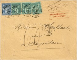 Càd T 18 TRUN / ORNE / N° 75 (3) + 90 Sur Lettre 3 Ports Insuffisamment Affranchie Taxée 60c.... - 1876-1878 Sage (Type I)