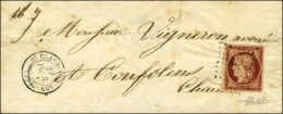 PC 3029 / N° 6 Carmin Brun (très Belle Nuance) Càd T 15 ST CLAUD-S-SON (15) Sur Lettre Pour... - 1849-1850 Ceres