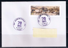 ATM, LISA2, 0.68, FDC, 7/ 06/ 2016. 70 ANS DU MUSEE DE LA POSTE. GRAVURE DU MUSEE DE LA POSTE. - 2010-... Illustrated Franking Labels