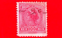 BRASILE - Usato - 1918 - Allegoria Della Repubblica Ed Istruzioni - 100 Reis - Gebruikt