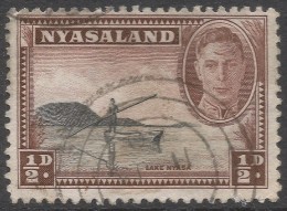 Nyasaland. 1945 KGVI. ½d Used. SG 144 - Nyassaland (1907-1953)