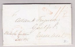 Kanada 20.11.1843 Kingston Vorphila Brief Nach Guelph - ...-1851 Vorphilatelie