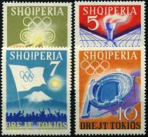 ALBANIE Jeux Olympiques TOKYO 64. Yvert N° 685/88 ** MNH. - Sommer 1964: Tokio