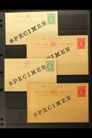 NATAL 1902 KEVII "SPECIMEN" POST CARD SELECTION. Includes ½d & 1d Postcards, ½d & 1d Reply... - Non Classificati