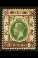 1912 $3 Green And Purple Geo V, SG 114, Extremely Fine Mint, Lightly Hinged With Full Original Colours. For More... - Other & Unclassified