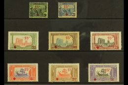 TUNISIA 1918 Surcharged Set, Yv 59/66, Very Fine Mint, The 15c On 5f With Small Faults (8 Stamps) For More Images,... - Autres & Non Classés