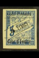 IVORY COAST PARCEL POST 1904 4f On 5c Bright Blue Overprint (Yvert 16, SG P35), Fine Mint, Four Large Margins,... - Autres & Non Classés
