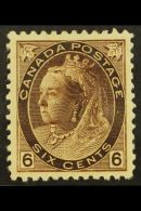 1898-09 6c Brown "Numeral", SG 159, Mint Large Part OG With Possibly Perfect Centering. A Stunning Example In... - Altri & Non Classificati