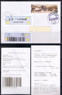 ATM, LISA2, 0.70, FDC, MUSEE DE LA POSTE, Et LETTRE SUIVIE, LV 1.10€, Avec RECU Et PREUVE DE DEPOT, De PARIS BIENVENUE - 2010-... Illustrated Franking Labels