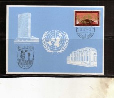 UNITED NATIONS GENEVE GINEVRA ONU UN UNO 1979 HEADQUARTES 1969 CENT. 60 LINZ MAXIMUM MAXI CARD - Tarjetas – Máxima