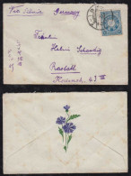 Japan Ca 1905 Lady Cover With Flower Via SIBIRIA To RASTATT Germany - Brieven En Documenten