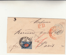 Russia, Cover To Paris. 1873 + PD - Lettres & Documents