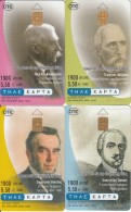 GREECE - Set Of 4 Cards, Visionaries Of The Olympic Idea(1900 GRD/5.58 Euro), Tirage 20000, 12/01, Used - Giochi Olimpici