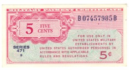 5 Cent Military Payment Certificate Series 471 - FDS UNC - 1947-1948 - Series 471
