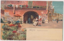 CARTE POSTALE ANCIENNE,CAMPANIA,CAMPANIE,NAPLES,NAPOLI,NAPULE,ve Nditrici Di Verdura,marché Aux Fleurs,rare - Napoli (Neapel)