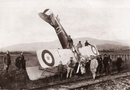 AVION ACCIDENT    AUX ENVIRONS DE REIMS VERTUS AVIZE ET BELFORT RETIRAGE D APRES PLAQUE PHOTO - Incidenti