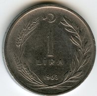 Turquie Turkey 1 Lira 1963 KM 889a.1 - Turquie