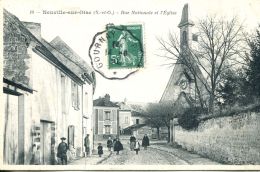 N°49918 -cpa Neuville Sur Oise -rue Nationale Et L'église- - Neuville-sur-Oise