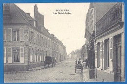 CPA - SOMME - DOULLENS - RUE SAINT LADRE - Animation, Petites Charrettes - édition P. Lourlon  Cliché Girard Et Fournier - Doullens