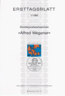 Germany Deutschland 1980-01 Alfred Wegener, Polar Researcher Geophysicist, Canceled In Berlin - 1974-1980