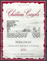 303 - Bergerac - 1979 - Château Cazals - S.C.A. Mouleydier à Mouleydier 24520 - Bergerac