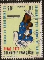 FRENCH POLYNESIA 1973 28f Creche SG 171 U #VD52 - Oblitérés