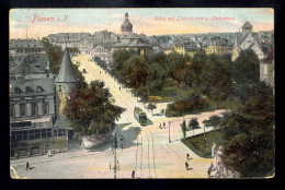 Plauen I. V. Blick Auf Lutherkirche / Postcard Circulated, 2 Scans - Plauen