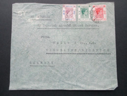 GB Kolonie Hong Kong 1939 MiF One Dollar Usw. Drei Farben Frankatur!! Luftpost - Covers & Documents