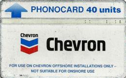 UNITED KINGDOM  40 U OIL PLATFORM CHEVRON PETROL LOGO L&G CODE: 308C READ DESCRIPTION !! - Boorplatformen