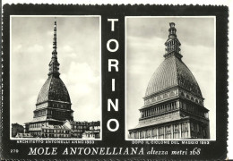 Torino (Piemonte) Mole Antonelliana, Architetto Antonelli Anno 1863 E Dopo Il Ciclone Del Maggio 1953 - Mole Antonelliana