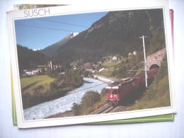 Zwitserland Schweiz Suisse GR Susch And Train - Susch
