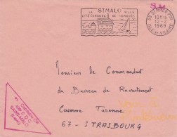 FRANCE 1969 LETTRE EN FRANCHISE DE ST.MALO - Frankobriefe