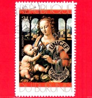 BURUNDI - Nuovo Oblit. - 1971 - 25° Anniversario Dell'UNICEF - Dipinto - Madonna Con Bambino - 31+1 P. Aerea - Ongebruikt