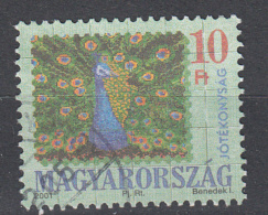 Hongarije 2001 Mi Nr  4697  Pauw, Peacock - Usati