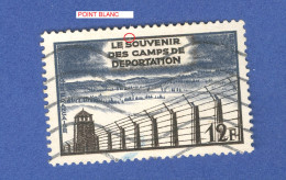 * 1955 N° 1023  CAMPS DE DEPORTATION  OBLITÉRÉ DOS CHARNIÈRE YVERT 1.00 € - Oblitérés