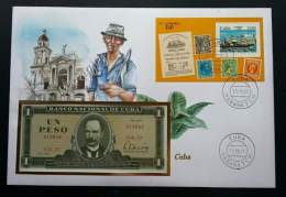 Cuba Sailboat 1985 Vehicle Transport FDC (banknote Cover) *rare - Brieven En Documenten