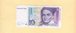 Banknote. Zehn Deutsche Mark. 1993 - - 10 DM