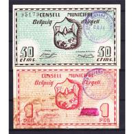 LRDBYMA6208-LBTBBIMGC0236-B.BILLETES DE LERIDA. LA GUERRA CIVIL. 15CTMS. AYUNTAMIENTO DE BELLPUIG - 1-2 Pesetas