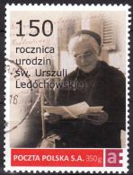 POLAND Personalized Stamp - Holy Ursula (Julia) Ledochowska - 150 Birth Anniversary C 1 - Used - Usados